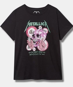 NEW Torrid 2 2X METALLICA Black T Shirt Tee Top Plus Sz 18-20 Skull Concert - Picture 1 of 10