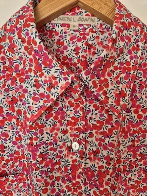 Рубашка льняная Lawn Liberty of London Wiltshire Tana Lawn 100% хлопок размер 14  - Изображение 1 из 4