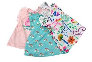 NEXT Baby Girls Short Sleeve Multi-Coloured Cotton Tops 3 Piece Set Up To 3 Mnth - Picture 1 of 2