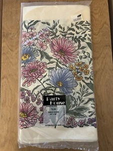 Vintage 1991 Party House Floral Table Cover 54” x 96” Designed By Kara NIP - Picture 1 of 3
