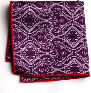 Paisley Accessorio Fazzoletto Uomo Tasca Quadrato 10 Pollici Quadrato Poliestere - Foto 1 di 12