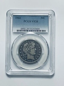 1902 Barber Half Dollar PCGS VF20 - Picture 1 of 12