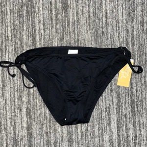 Kona Sol Womens Size Medium Low Rise Swimwear Bikini Bottoms Black Side Tie NWT - Picture 1 of 9