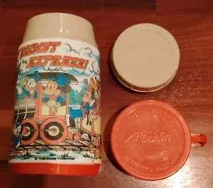 Vintage 1979 DISNEY EXPRESS Lunchbox Thermos Aladdin Industries with Lid & Cap - Picture 1 of 5