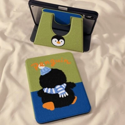 Cartoon Penguin Patern Case for IPad 5 6 7 8 9 10th Generation Air 3 4 Mini Pro - Image 1 of 4
