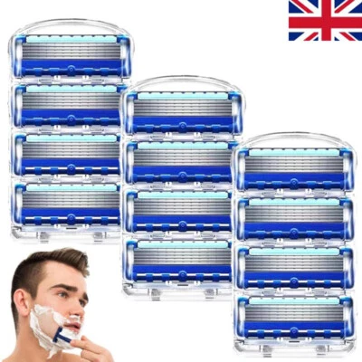 12PCS Razor Shaving Blades Refills Replacement For Gillette Fusion 5 Proglide UK