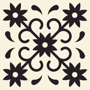 x24 Peel and Stick Tile Black Cream Bathroom Self-Adhesive stickers wx901 - Picture 1 of 2