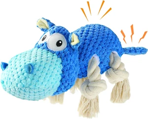 Juguetes para perros para masticadores agresivos - Juguetes para perros para mantenerlos ocupados perro chirriante T - Imagen 1 de 12