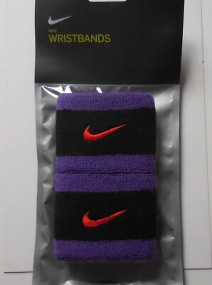 Nike Swoosh Wristbands Black/Court Purple/Chile Red One Pair - Image 1 of 4