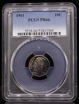 1961 Roosevelt Dime PCGS PR66 - Image 1 of 4