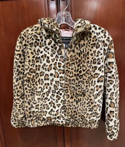 BERNARDO Cheetah Print Hooded Short Jacket, Size 10/12 NWT - Picture 1 of 6