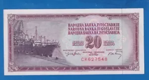 2066 - SFRY JUGOSLAVIJA 20 DINARA 1974 - SER . CK627548 UNC - Picture 1 of 1