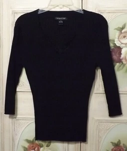 #8284 PRETTY! 'AUGUST SILK'  STRETCH KNIT SWEATER TOP W/LACE INSET SIZE X LARGE - Picture 1 of 4