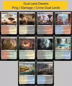 MTG Dual Lands - OTJ Damage Deserts - All 10 Desert - Ping / Damage Land EDH - Picture 1 of 11
