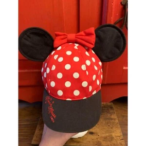 Disneyland Disney Parks Youth Small Minnie Mouse Hat with Ears Bow Polka Dot EUC - Picture 1 of 3
