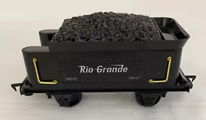 EZTec Black Rio Grande Coal Car G Gauge Model Rail Train Carriage Tender Gondola - Picture 1 of 15