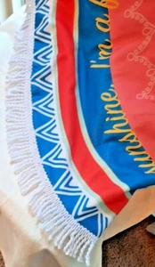 IM A FREAKING RAY OF SUNSHINE KIDS ROUND BLANKET THROW COVER TOWEL FRINGE 60"D  - Picture 1 of 7