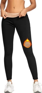 Damen Thermoleggins gefütterte Leggings m. Fleece warm Blickdicht schwarz Gr. XL - Bild 1 von 7