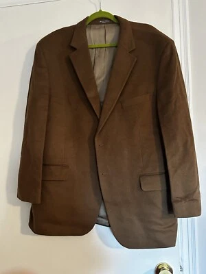Arnold Brant Blazer Colombo Mink Cashmere Blend Mens Size 48 Regular Brown 2 Btn - Image 1 of 4