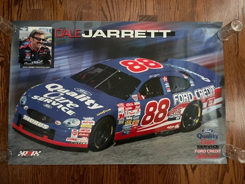 1998-99 DALE JARRETT Ford Taurus #88 NASCAR Winston Cup Racing Poster Vintage Cover