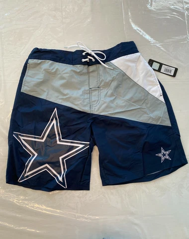 Dallas Cowboys Men's NFL G-III WIND WAVE Swim Trunk - Navy/Gray Cover