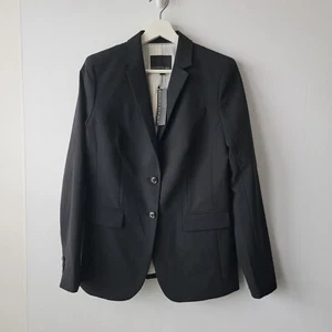 banana republic womens wool blend blazer size 6 two button career Classic black - Picture 1 of 8