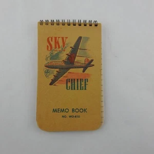 Libro de notas de bolsillo de colección Sky Cheif avión avión efímero nuevo de stock gran gráfico - Imagen 1 de 5