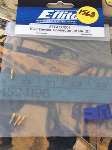 E-flite EFLAEC201 EC2 Device Connector, Male {2pc.} NewInPack USA Shipped - Picture 1 of 4