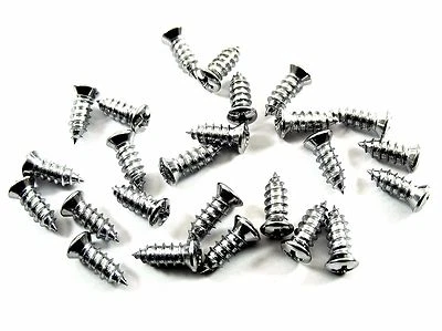 Tornillos interiores cromados PONTIAC - #10 x 1/2" de largo - #6 cabeza ovalada - 25 tornillos - #295 Foto 1 de 4