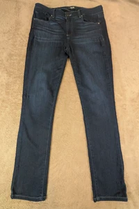 Paige Women's Dark Wash Size 32 Skyline Skinny Stretch Jeans 34" by 29" - Picture 1 of 16