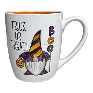 Cobwebs & Cauldrons Coffee Mug TRICK OR TREAT Halloween GNOME PUMPKIN 16 oz - Picture 1 of 8