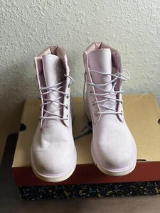 Timberland Women's 6" Premium Boot Light Pink/Metallic Collar Sz. 9.5 - No Box - Picture 1 of 6