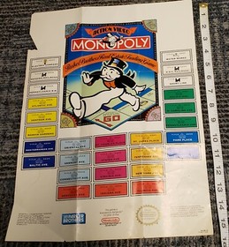 Action Video Monopoly Poster Nintendo NES 16" Poster Parker Brothers