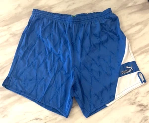 Puma Vintage Azul Fútbol Fútbol Hombres Corto Correr Retro Años 80 Carreras Años 90 Gimnasio XL - Imagen 1 de 8