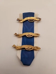 Daughters Of The American Revolution JE CALDWELL Pin 3 Pieces Garnay Ribbon - Picture 1 of 6