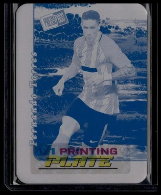 2024 Leaf Collective Fernando Torres Cyan Printing Plate 1/1 Soccer - Image 1 of 2