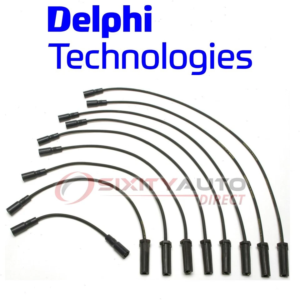 Delphi Spark Plug Wire Set for 1996-2000 Chevrolet Express 3500 7.4L V8 ef Foto 1 de 4