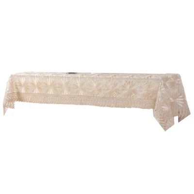 Beautiful Floral Embroidery Lace Tablecloth for Dining and Entertaining - Image 1 of 4