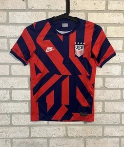 Nike USA Fußball Jugend Small 2021 Away Trikot Rot Blau Kurzarm Official - Bild 1 von 15