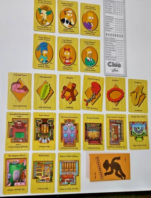 Simpsons Clue 2nd Edition Set of Cards and Tablet Parts - Image 1 of 4