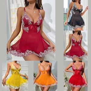 Sophisticated Women's Lingerie Nightdress in Sheer Fabric with Stunning Design - Picture 1 of 29