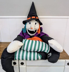 Life-size Halloween Witch Plush Porch Greeter 52" Tall World Bazaars Inc - Picture 1 of 10