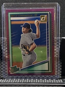 Bryce Cunningham 2025 Donruss Rated Prospect Purple #36/99 #137 - Yankees - Picture 1 of 2