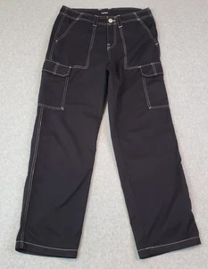 TRUE RELIGION Military SN Cargo Pants Jet Black Pockets STYLE 208061 Size 30X32 - Picture 1 of 15