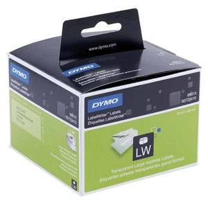 Dymo 99013 Transparent 89mm x 36mm Large Address Label Roll (S0722410) - Afbeelding 1 van 4