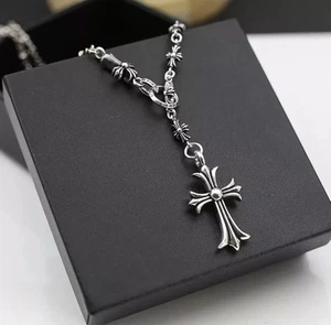 Chrome Hearts Style Cross Necklace Silver Colour 65cm BRAND NEW ✅ - Bild 1 von 5