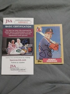 JERRY NARRON 1987 Topps # 474 autographed signed card ANGELS 87 JSA AUTO - Picture 1 of 6