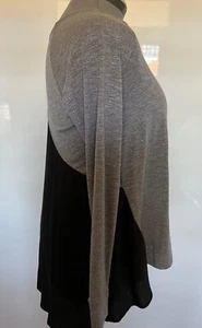 METALICUS ‘FRIDA’ Raglan Long Sleeved Grey TOP with BLACK Contrast Fabric NEW - Picture 1 of 21