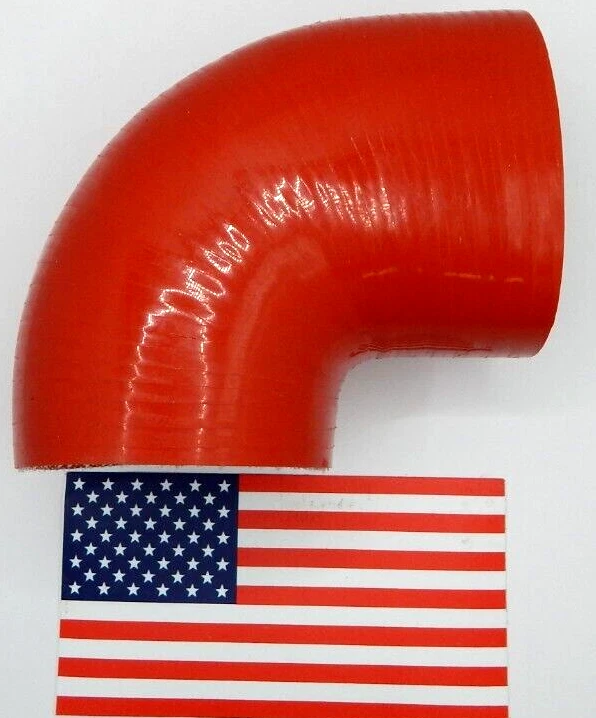 3.5" 89mm 90 Deg Tube Coupler Hi Press Hi Temp Hi Press 4 Layer CAI Intercooler - Image 1 of 4