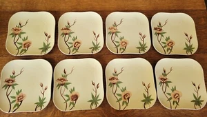 SET OF 8 - Weil Ware YELLOW ROSE California Pottery Dinner Plates 9 3/4” - Picture 1 of 11